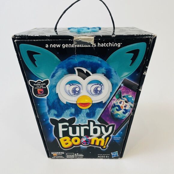 Furby Boom! Blue Waves Aqua 2013 Hasbro Rare With Box - Tested Hasbro - Picture 6 of 11